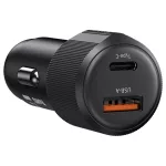 USAMS YT Series CC283 60W autós töltő 1xUSB-A 1xUSB-C fekete