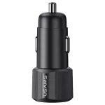USAMS YT Series CC283 60W autós töltő 1xUSB-A 1xUSB-C fekete
