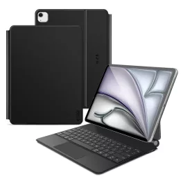   TECH-PROTECT SMARTCASE MÁGNÉSES + BILLENTYÚZET tok iPad Pro 12.9” készülékhez (4/5/6, 2020–2022) / iPad Air 13” készülékhez (1/2, 2024–2025) fekete