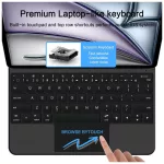 TECH-PROTECT SMARTCASE MÁGNÉSES + BILLENTYÚZET tok iPad Pro 12.9” készülékhez (4/5/6, 2020–2022) / iPad Air 13” készülékhez (1/2, 2024–2025) fekete