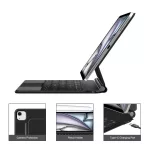 TECH-PROTECT SMARTCASE MÁGNÉSES + BILLENTYÚZET tok iPad Pro 12.9” készülékhez (4/5/6, 2020–2022) / iPad Air 13” készülékhez (1/2, 2024–2025) fekete