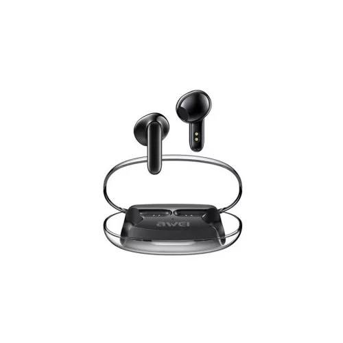 Awei T85 bluetooth fülhallgató SZTEREO (v5.3, TWS, mikrofon, zajszűrő + töltőtok) FEKETE (T85_B)
