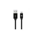 Xqisit kábel Cotton USB C 3.0 1.8m 27749 fekete