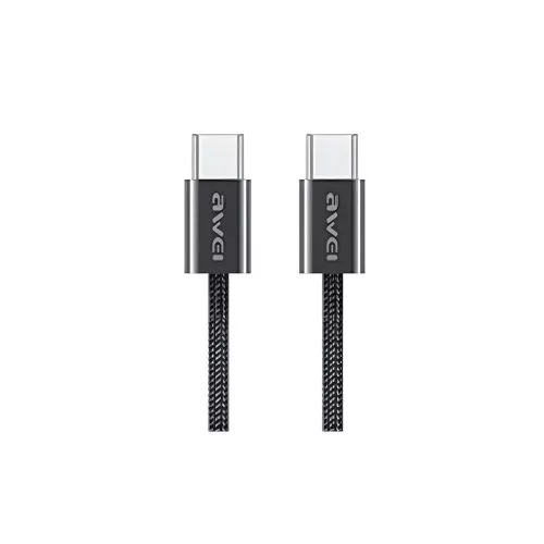 AWEI CL-219T USB-C to USB-C60W iPhone 15 készülékhez kábel fekete