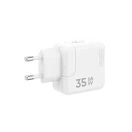   MX BURST GaN PD 35W falitöltő, 2x USB-C + C/Lightning PD-kábel 20W, fehér