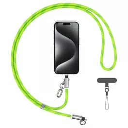   Usams SJ746 30W USB-C to Lightning 1.2m töltőkábel nyakpánt zöld