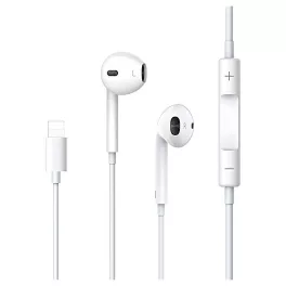   USAMS sztereó fejhallgató EP-24 Lightning iPhone 7/8/X/XS/XS Max/XR készülékhez fehér HSEP2401