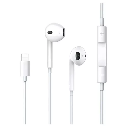 USAMS sztereó fejhallgató EP-24 Lightning iPhone 7/8/X/XS/XS Max/XR készülékhez fehér HSEP2401