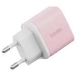 Fali töltő Bazic GoPort Velox Kit USB-C/USB-A GaN 35W kábellel rózsaszín