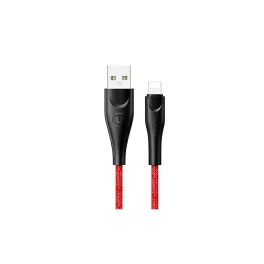   USAMS fonott kábel U41 lightning 2m 2A SJ394USB02 (US-SJ394) Gyors Töltés piros