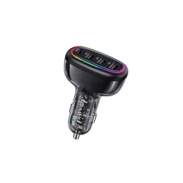  USAMS C34 autós töltő 3xUSB-A + USB-C aljzat (5V/3A, 48W, PD gyorstöltő) fekete (CC170CC01)