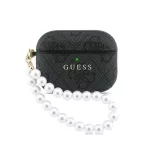 Guess PU 4G Classic Logo Pearl Strap tok AirPods Pro 3 készülékhez fekete