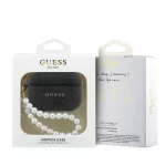 Guess PU 4G Classic Logo Pearl Strap tok AirPods Pro 3 készülékhez fekete