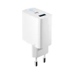 Forever TC-06-45AC GaN PD QC 45W töltő 1× USB-C és 1× USB fehér