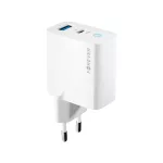 Forever TC-06-45AC GaN PD QC 45W töltő 1× USB-C és 1× USB fehér