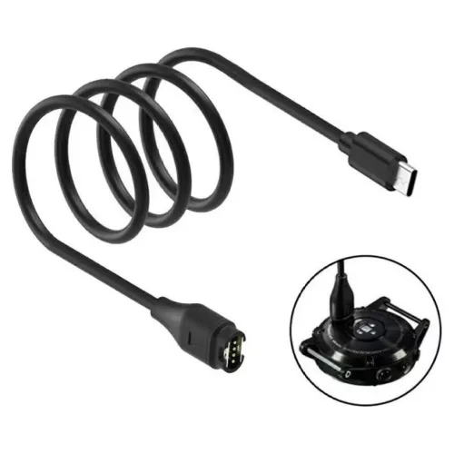 USB-C kábel Beline Garmin óra készülékhez töltéshez 1m fekete