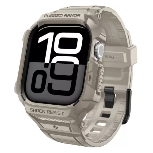 SPIGEN RUGGED ARMOR "PRO" V2 Apple Watch 10/11 készülékhez (46 mm) bézs