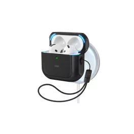   ESR ORBIT HALOLOCK műanyag tok (ütésállóság, kézpánt, MagSafe) FEKETE Apple AirPods 4 (GP-171644)