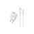 AWEI PD81L-EU 22.5W GaN töltő + USB kábel + Lightning fehér