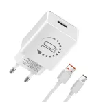 OBAL:ME fali töltő USB-A 10W + USB-A/USB-C kábel 1m fehér