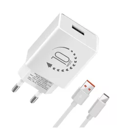   OBAL:ME fali töltő USB-A 10W + USB-A/USB-C kábel 1m fehér
