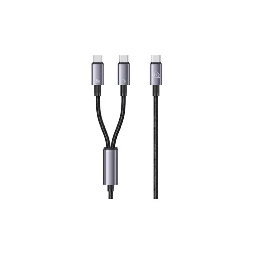 USAMS kábel 2in1 2xUSB-C 72W 1.2m alumínium ötvözet adatkábel Sufeng Series SJ740USB101 (US-SJ7)