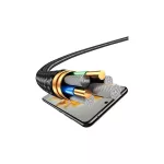USAMS kábel 2in1 2xUSB-C 72W 1.2m alumínium ötvözet adatkábel Sufeng Series SJ740USB101 (US-SJ7)