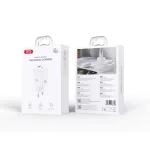 XO CE36 Fehér Hálózati Töltő PD45W 1*USB-A / 1*USB-C