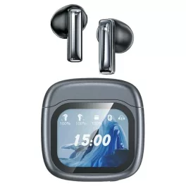  AWEI TP100 ENC vezeték nélküli fejhallgatók Bluetooth 5.4 TWS + dokkoló állomás fekete