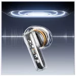 AWEI TP100 ENC vezeték nélküli fejhallgatók Bluetooth 5.4 TWS + dokkoló állomás fekete