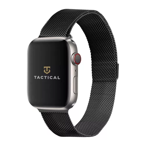 Tactical 351 Loop mágneses rozsdamentes acél szíj Apple Watch 1/2/3/4/5/6/7/8/9/10/SE készülékhez 42/44/45/46mm fekete