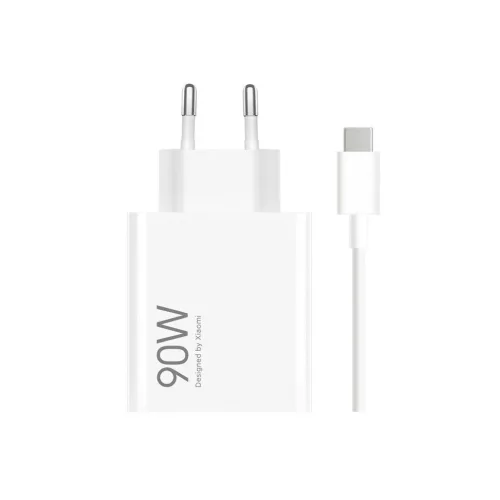 Xiaomi MDY-15-EK USB-A 90W utazótöltő + USB-C 6A adatkábel fehér