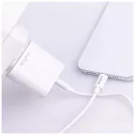 Maxlife MXTC-06-20AC PD QC 20W gyorstöltő 1× USB-C, 1× USB + USB-C–Lightning kábel 20W fehér
