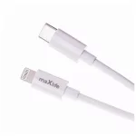 Maxlife MXTC-06-20AC PD QC 20W gyorstöltő 1× USB-C, 1× USB + USB-C–Lightning kábel 20W fehér