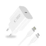 TECH-PROTECT NC20W 1-PORT hálózati töltő PD 20W + LIGHTNING CABLE fehér