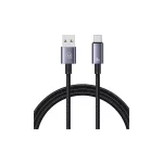 USAMS USB to USB-C kábel 3A, 1.2m, gyors töltés, acél/rozsdaálló SJ663USB01 (US-SJ663)