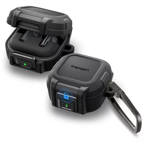 SPIGEN LOCK FIT tok Samsung Galaxy Buds 4 és 4 Pro készülékhez matt fekete