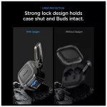 SPIGEN LOCK FIT tok Samsung Galaxy Buds 4 és 4 Pro készülékhez matt fekete
