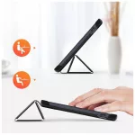 DUX DUCIS DOMO hajtogatható tok ceruzatartóval Samsung Tab S8 Plus (X800/X806), Tab S7 FE (T730/T736B) és Tab S7 Plus (T970/T976B) készülékhez, fekete