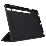 DUX DUCIS DOMO hajtogatható tok ceruzatartóval Samsung Tab S8 Plus (X800/X806), Tab S7 FE (T730/T736B) és Tab S7 Plus (T970/T976B) készülékhez, fekete