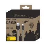 Tactical Fast Rope Kevlar kábel USB-A/USB-C 0.3m szürke