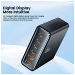 Tech-Protect DC80W-GAN (PD80W/QC3.0) 6-Portos Asztali Töltő Fekete