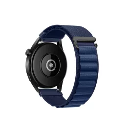   Samsung Galaxy Watch készülékhez Forcell F-Design FS05 20 mm-es óraszíj poliészter szálas csattal tengerészkék