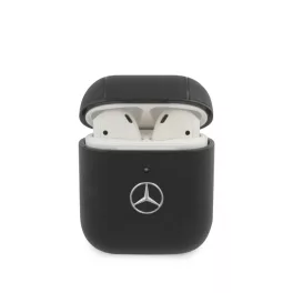 Mercedes bőr tok AirPods 1/2 készülékhez fekete