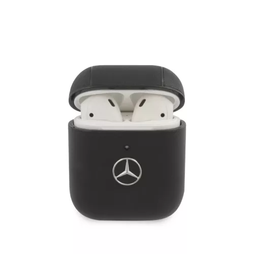 Mercedes bőr tok AirPods 1/2 készülékhez fekete