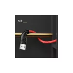 USAMS fonott kábel U41 lightning 3m 2A SJ397USB02 (US-SJ397) Fast Charge piros