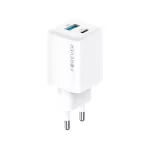 Forever TC-08-45AC GaN PD QC töltő 45W, 1x USB-C, 1x USB, fehér
