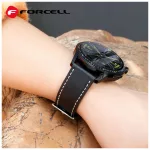 Samsung Galaxy Watch készülékhez Forcell F-Design FS21 lyukacsos környezetbarát bőr óraszíj 22 mm barna