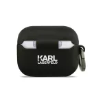 Karl Lagerfeld 3D Logo NFT Choupette Head szilikon tok AirPods Pro 3 készülékhez fekete