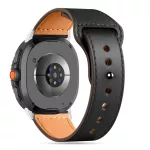 TECH-PROTECT LEATHERFIT Samsung Galaxy Watch 8/Classic készülékhez óra tok (40 / 44 / 46 MM) fekete